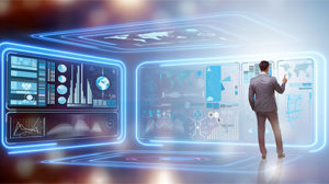 Planung 300x168 - Man pressing virtual button in data mining concept